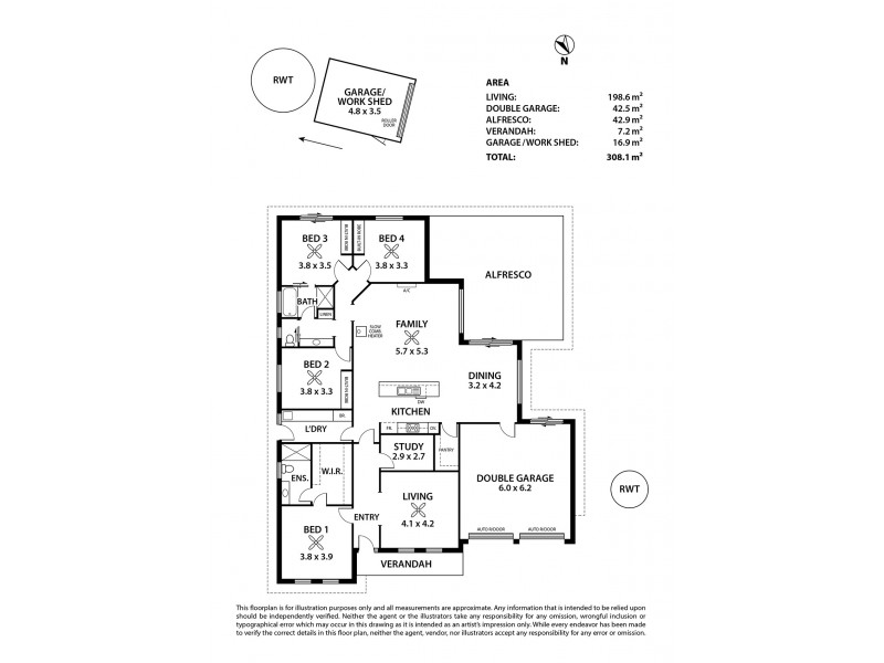 7 Strathford Way, Strathalbyn SA 5255 Floorplan