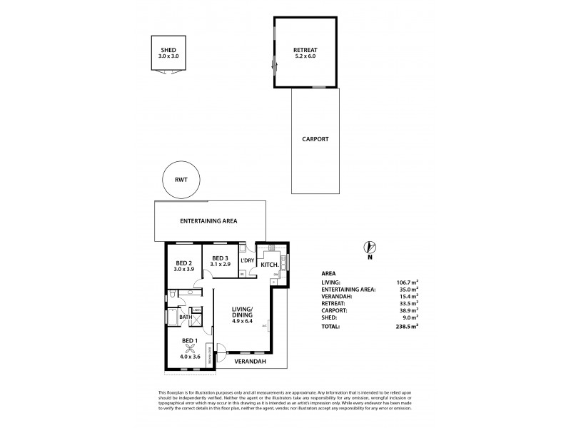 23 Hooper Road, Strathalbyn SA 5255 Floorplan