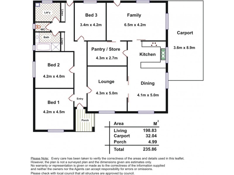 8 Taylors Lane, Strathalbyn SA 5255 Floorplan