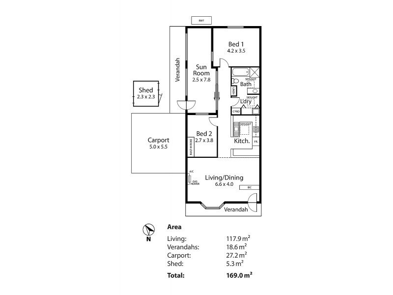 2/15 Ashbourne Road, Strathalbyn SA 5255 Floorplan