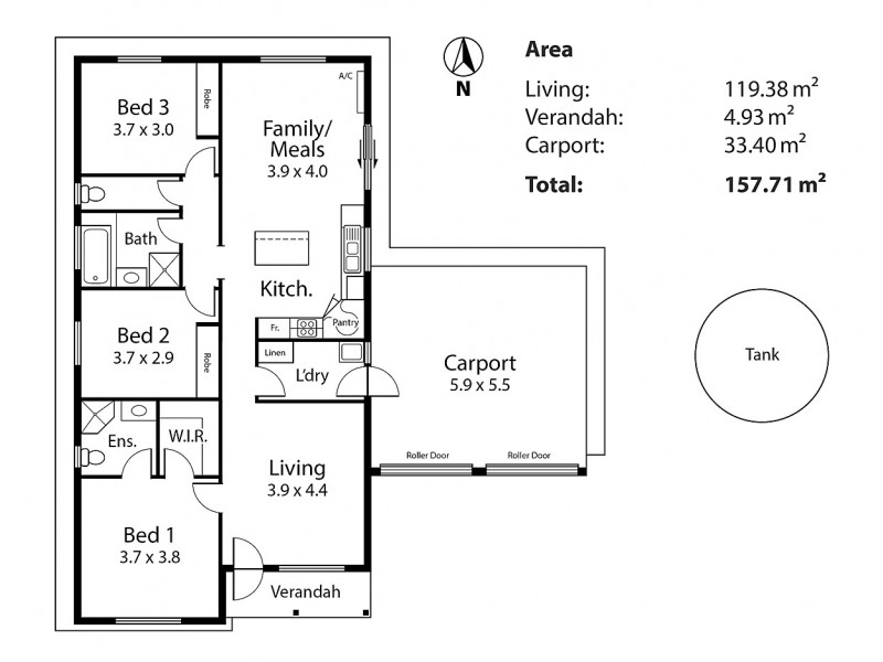 3 Berwick Crescent, Strathalbyn SA 5255 Floorplan