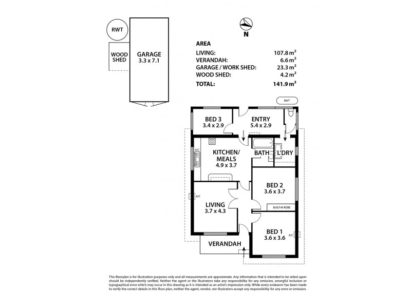 3 Fennell Street, Strathalbyn SA 5255 Floorplan
