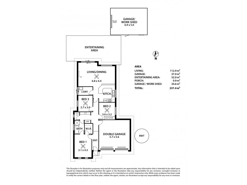 11 Jane Hamilton Road, Strathalbyn SA 5255 Floorplan
