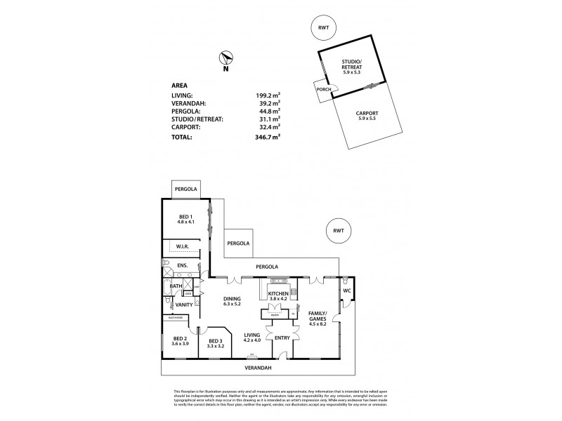 20 Langhorne Creek Road, Strathalbyn SA 5255 Floorplan