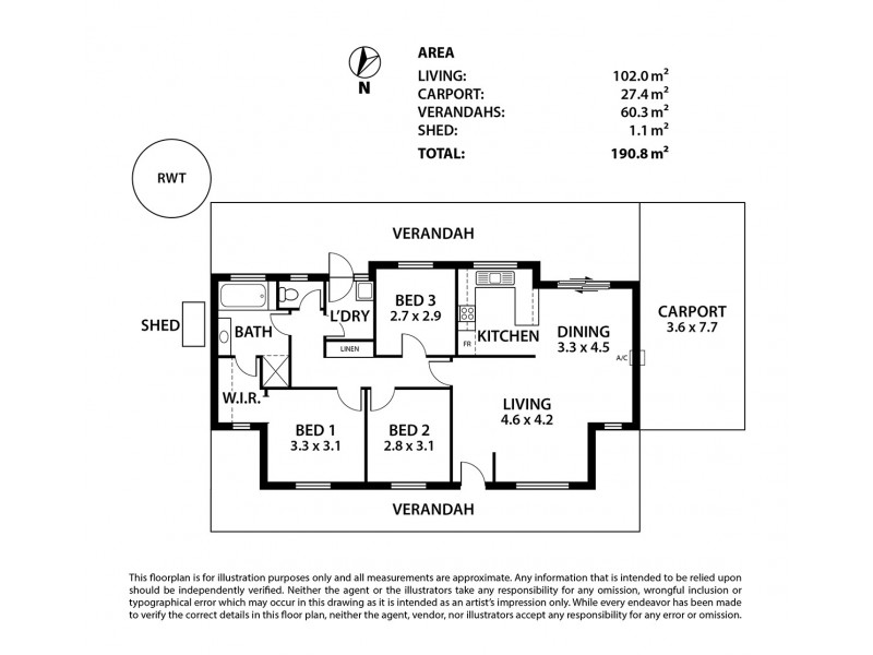 54 Ashbourne Road, Strathalbyn SA 5255 Floorplan