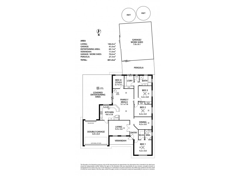12 Taylors Lane, Strathalbyn SA 5255 Floorplan