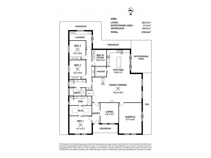 416 Dog Lake Road, Langhorne Creek SA 5255 Floorplan