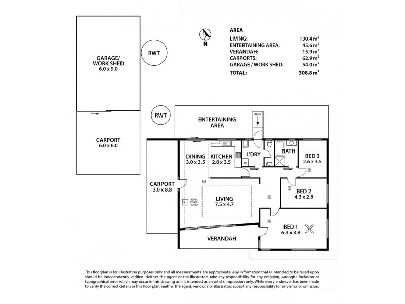 38 Langhorne Creek Road, Strathalbyn SA 5255 Floorplan