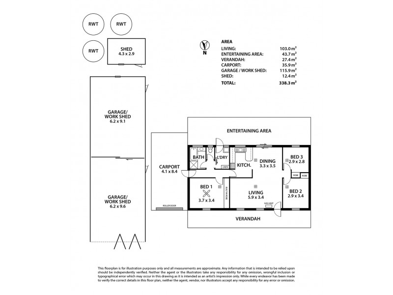 2 Stephens Avenue, Strathalbyn SA 5255 Floorplan
