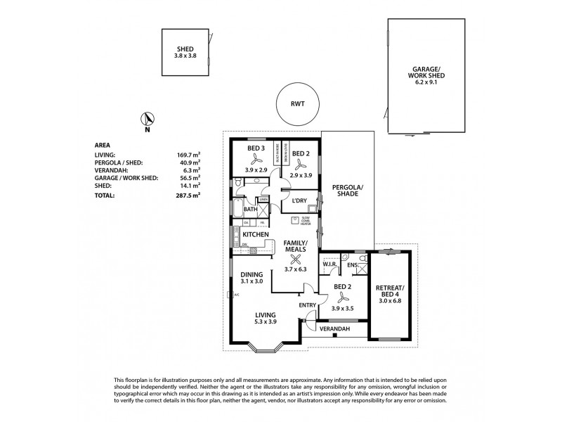 11 Stephens Avenue, Strathalbyn SA 5255 Floorplan