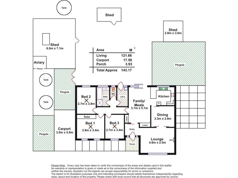 7 Stephens Ave, Strathalbyn SA 5255 Floorplan