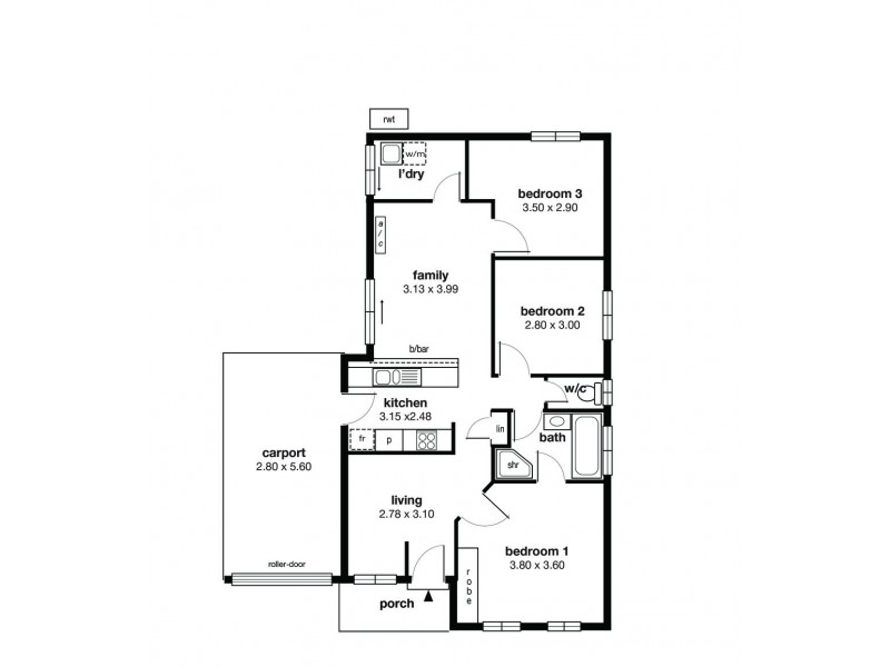 Unit 3/96 Bains Road, Morphett Vale SA 5162 Floorplan