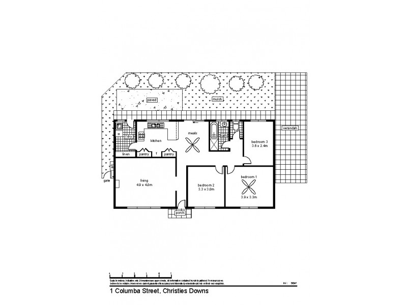1 Columba Street, Christie Downs SA 5164 Floorplan