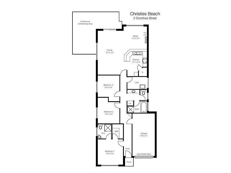 2 Dorothea Street, Christies Beach SA 5165 Floorplan