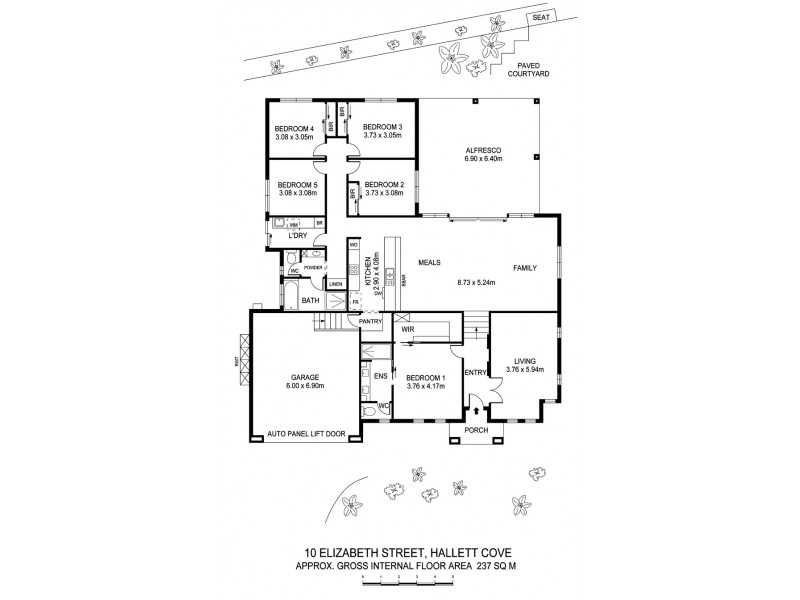 10 Elizabeth Crescent, Hallett Cove SA 5158 Floorplan