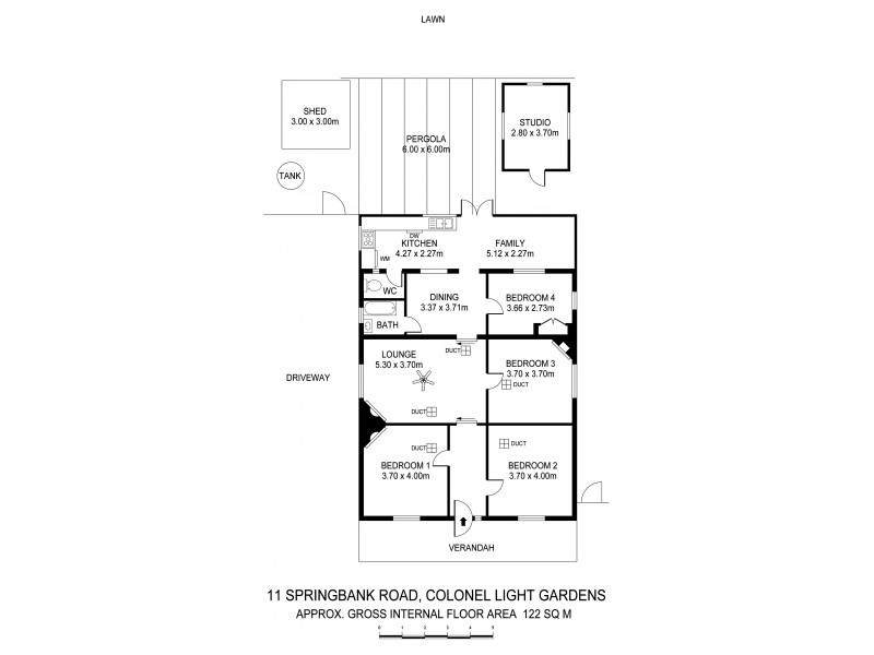 11 Springbank Road, Colonel Light Gardens SA 5041 Floorplan