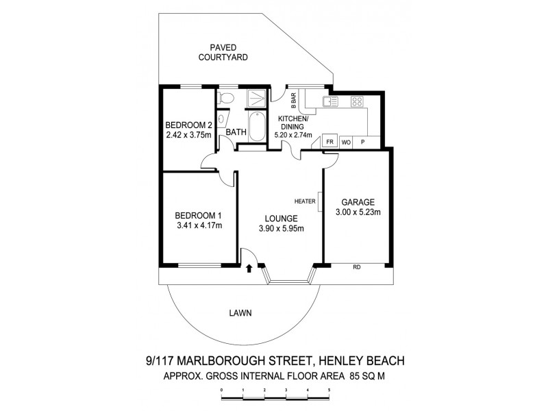 9/117 Marlborough Street, Henley Beach SA 5022 Floorplan