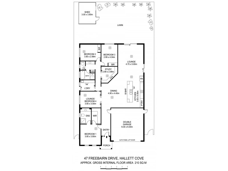47 Freebairn Drive, Hallett Cove SA 5158 Floorplan
