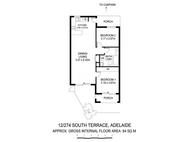 13/274 South Terrace, Adelaide SA 5000 Floorplan
