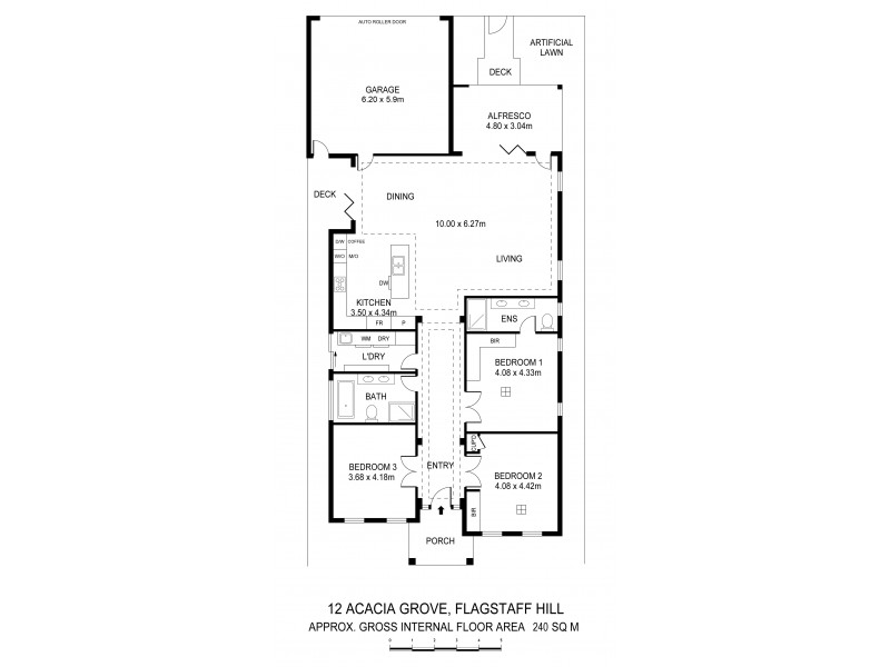 12 Acacia Grove, Flagstaff Hill SA 5159 Floorplan