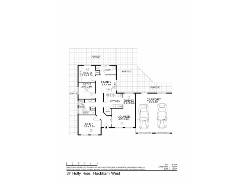 37 Holly Rise, Hackham West SA 5163 Floorplan