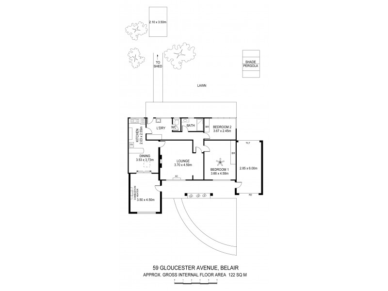 59 Gloucester Avenue, Belair SA 5052 Floorplan