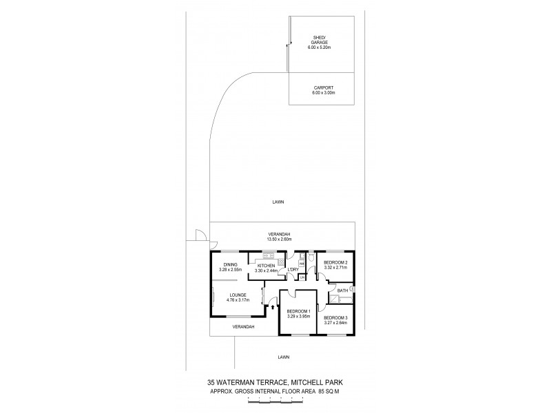 35 Waterman Terrace, Mitchell Park SA 5043 Floorplan