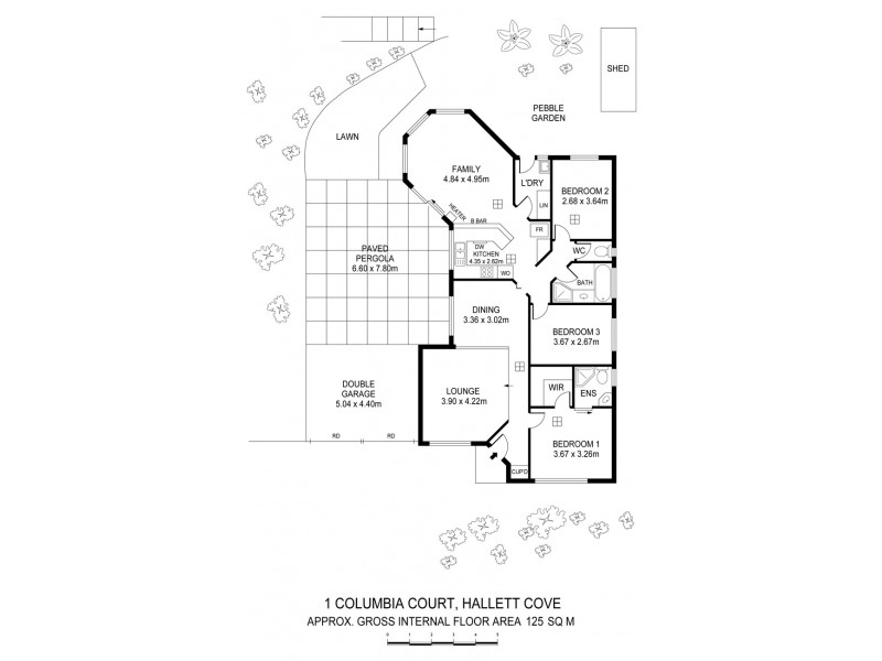 1 Columbia Court, Hallett Cove SA 5158 Floorplan