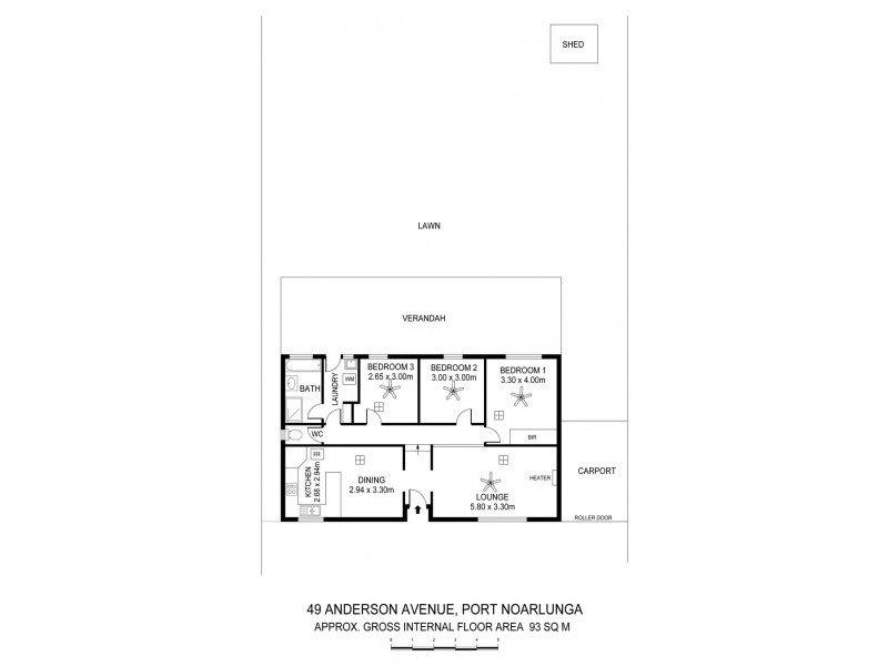 49 Anderson Avenue, Port Noarlunga SA 5167 Floorplan