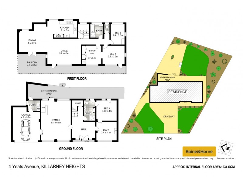 4 Yeats Avenue, Killarney Heights NSW 2087 Floorplan