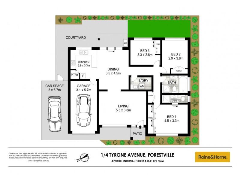 1/4 Tyrone Avenue, Forestville NSW 2087 Floorplan