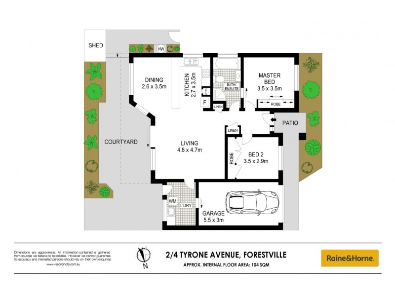 2/4 Tyrone Avenue, Forestville NSW 2087 Floorplan