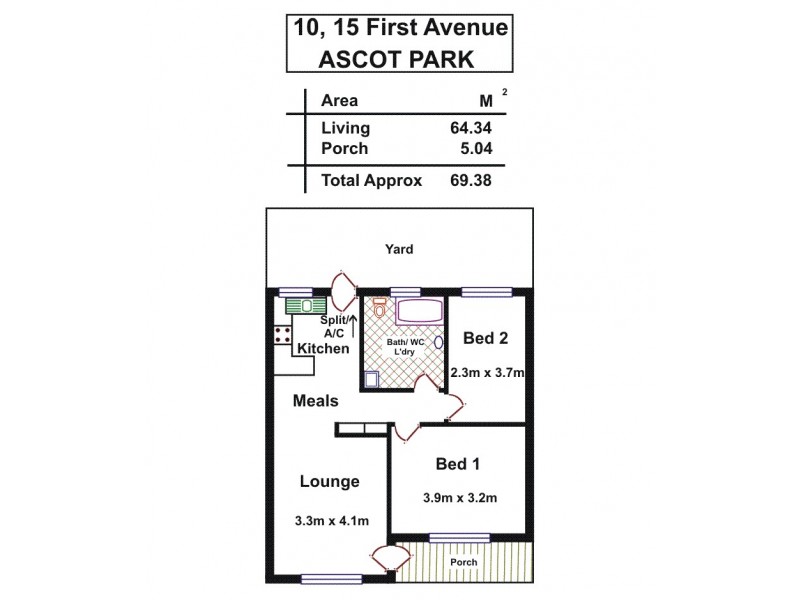 10/15 First Ave, Ascot Park SA 5043 Floorplan