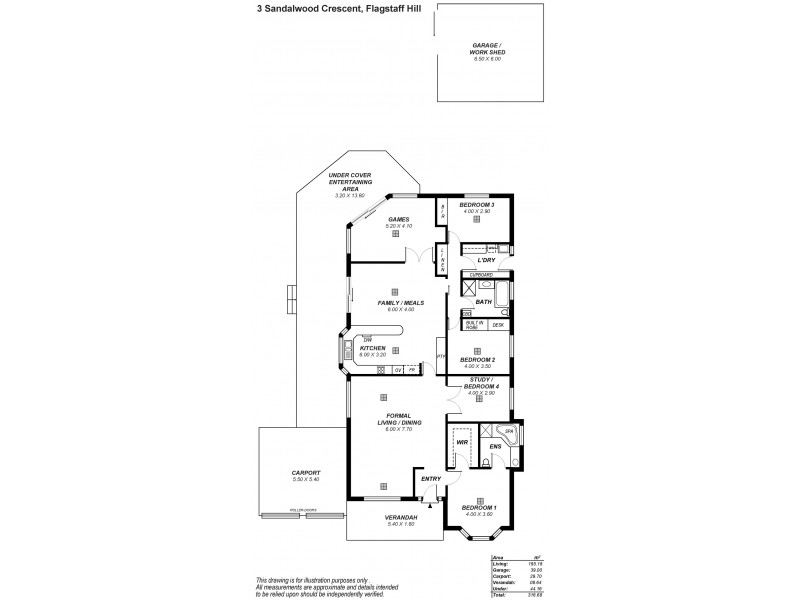 3 Sandalwood Crescent, Flagstaff Hill SA 5159 Floorplan