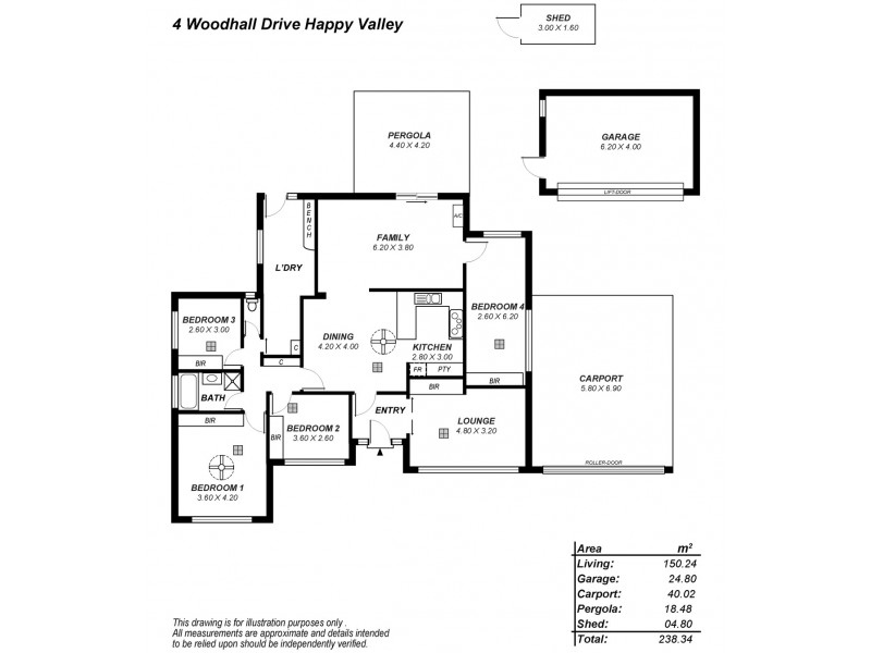 4 Woodhall Drive, Happy Valley SA 5159 Floorplan