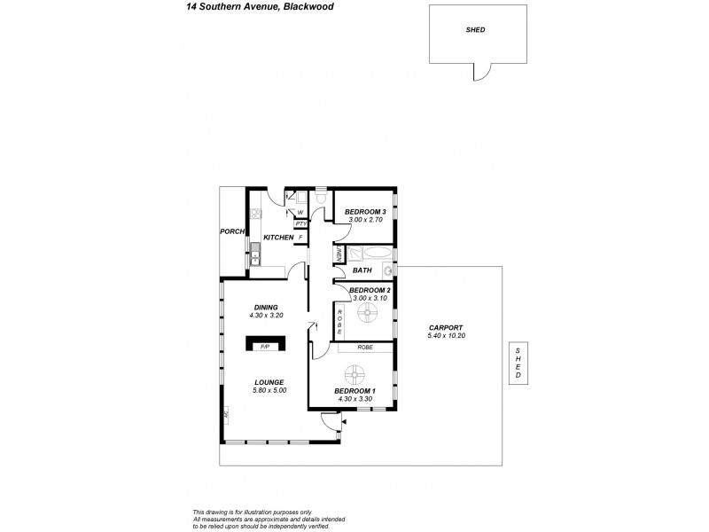 14 SOUTHERN AVENUE, Blackwood SA 5051 Floorplan