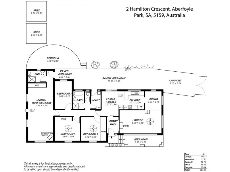 2 Hamilton Crescent, Aberfoyle Park SA 5159 Floorplan