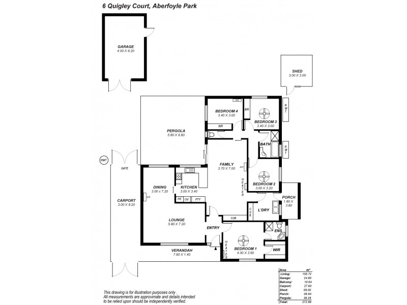 6 Quigley Court, Aberfoyle Park SA 5159 Floorplan