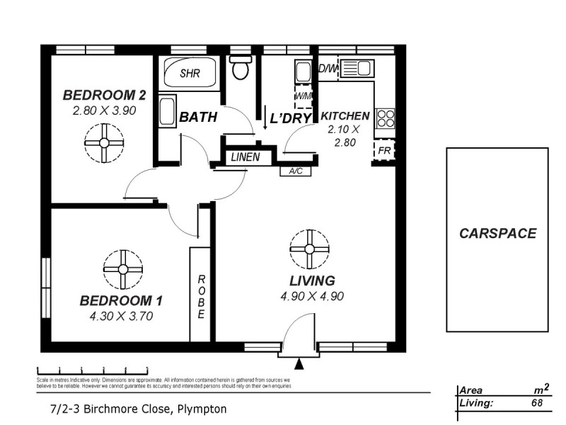 7/2-3 Birchmore Close, Plympton SA 5038 Floorplan