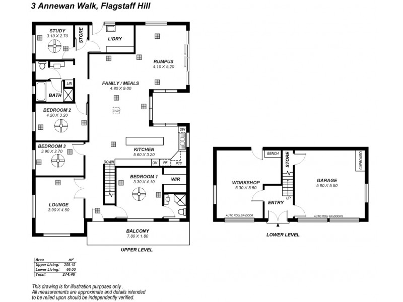 3 Annewan Walk, Flagstaff Hill SA 5159 Floorplan