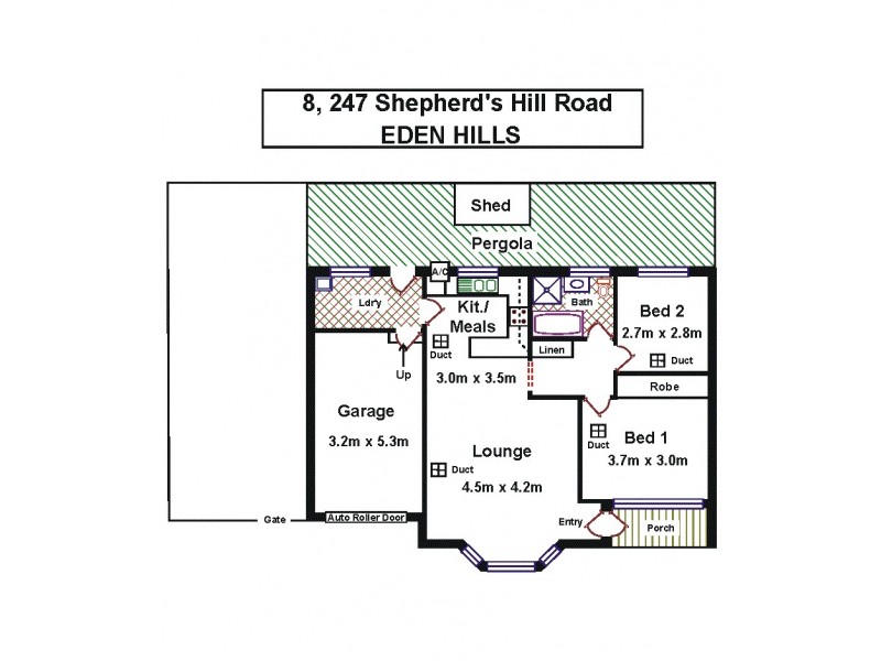 8/247 Shepherds Hill Road, Eden Hills SA 5050 Floorplan