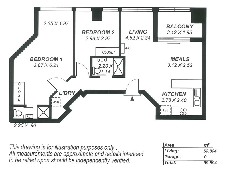 121/65 King William Street, Adelaide SA 5000 Floorplan