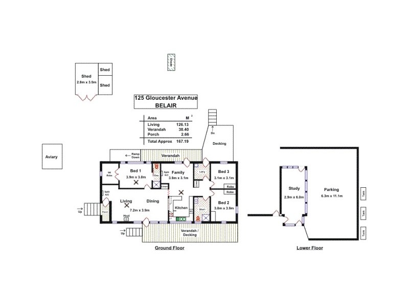 125 Gloucester Ave, Belair SA 5052 Floorplan