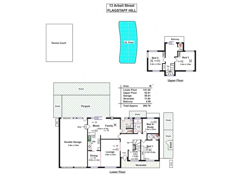 13 Arbell Crescent, Flagstaff Hill SA 5159 Floorplan