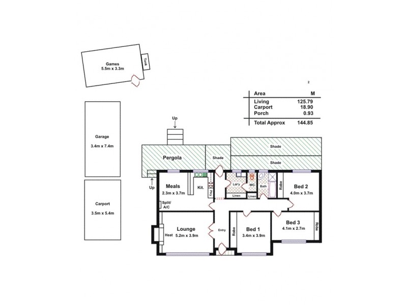 180 Shepherds Hill Road, Bellevue Heights SA 5050 Floorplan