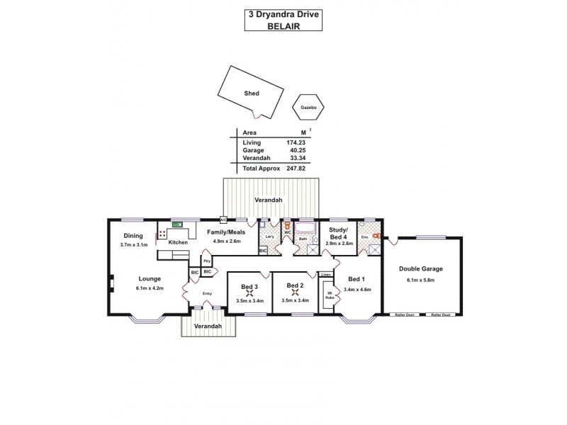 3 Dryandra Drive, Belair SA 5052 Floorplan