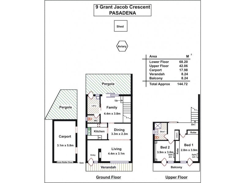 9 Grant Jacob Crescent, Pasadena SA 5042 Floorplan