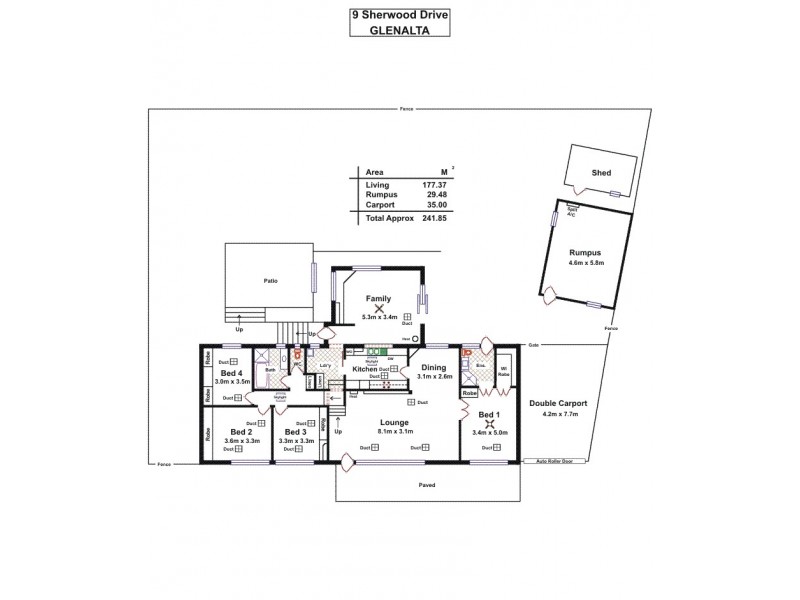 9 Sherwood Drive, Glenalta SA 5052 Floorplan