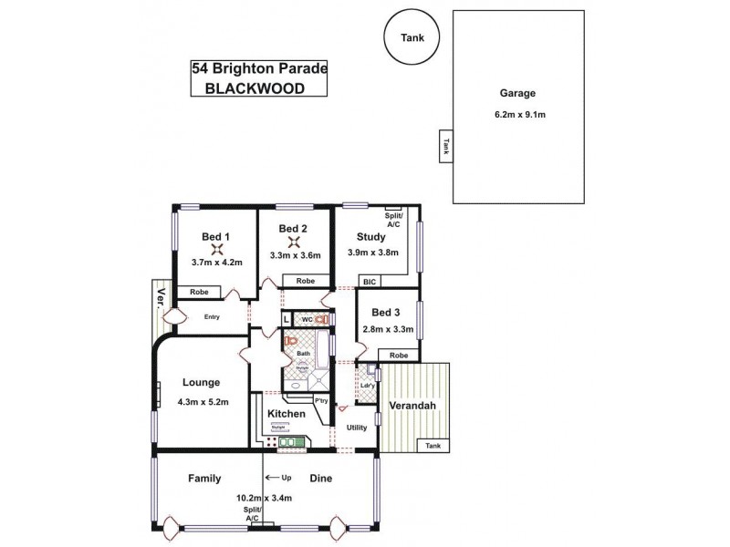 54 Brighton Parade, Blackwood SA 5051 Floorplan