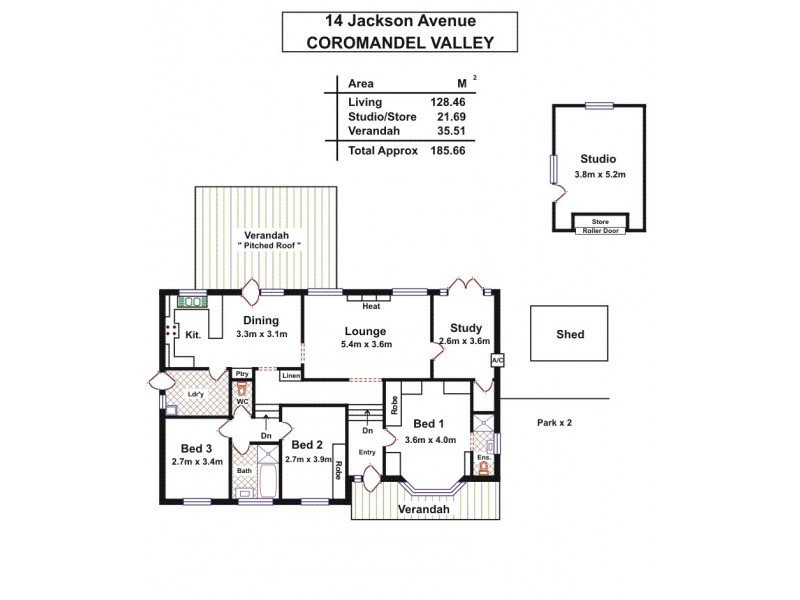 14 Jackson Avenue, Coromandel Valley SA 5051 Floorplan